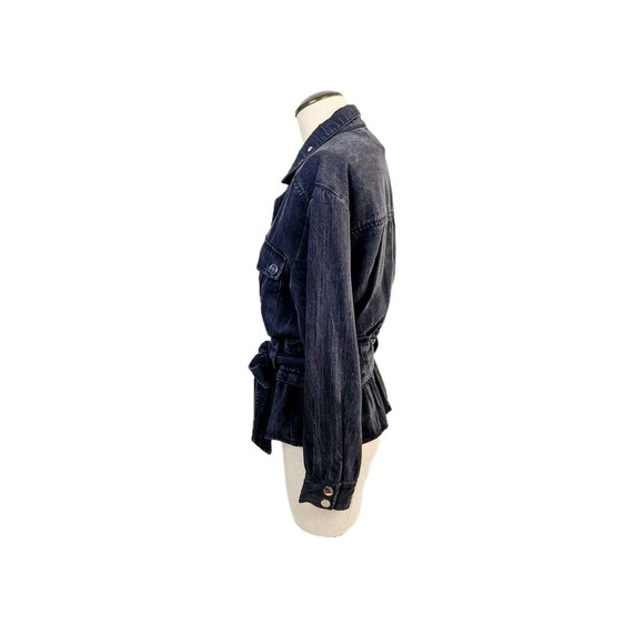 Dear‎ John Austin Cambray Jacket XS Charcoal Gray Full Zip Belted Military - Picture 4 of 10